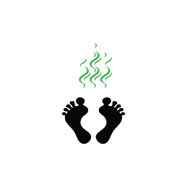 Foot Perspiration Icon Smelly Feet Symbol Sweaty Legs Smell Human — Stockvector