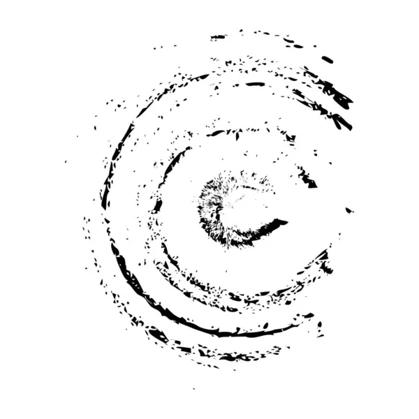 Grunge Shape Texture Rough Circle Stamp Black Paint Ring Frame — Διανυσματικό Αρχείο