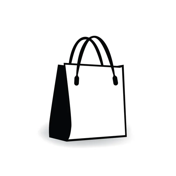 Alışveriş Torbası Simgesi Çantası Silueti Alışveriş Torbası Tabelası Tote Sembolü — Stok Vektör