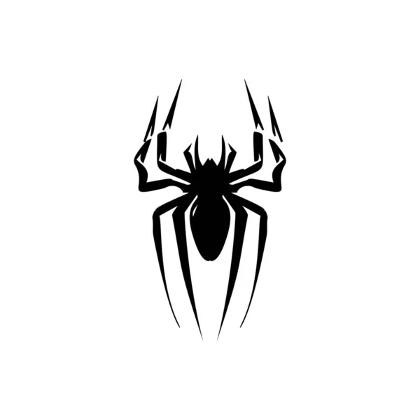 Örümcek Ikonu Karadul Silueti Cadılar Bayramı Hayvan Sembolü Eklembacaklı Işareti — Stok Vektör
