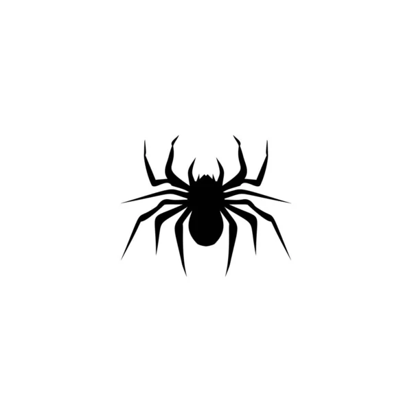 Εικόνα Αράχνης Μαύρη Σιλουέτα Χήρας Απόκριες Σύμβολο Των Ζώων Arachnid — Διανυσματικό Αρχείο