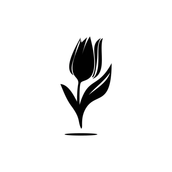 Lale Simgesi Çiçek Sembolü Papatya Şareti Çiçek Silueti Çiçek Grafik — Stok Vektör