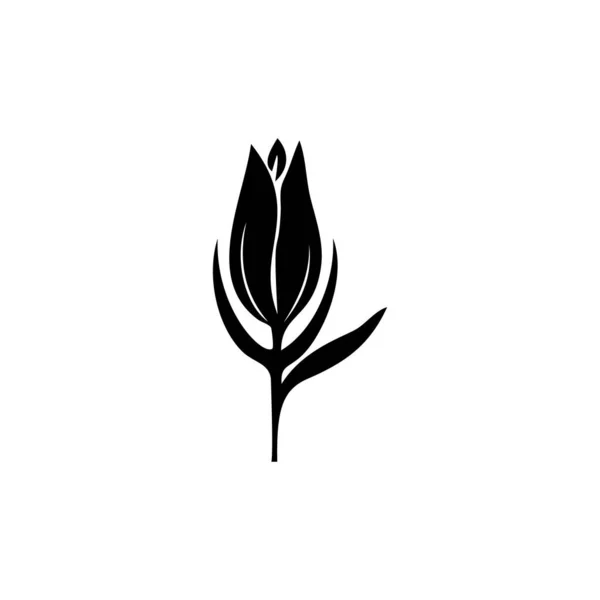 Icono Tulipán Símbolo Flor Signo Margarita Silueta Floral Elemento Gráfico — Archivo Imágenes Vectoriales