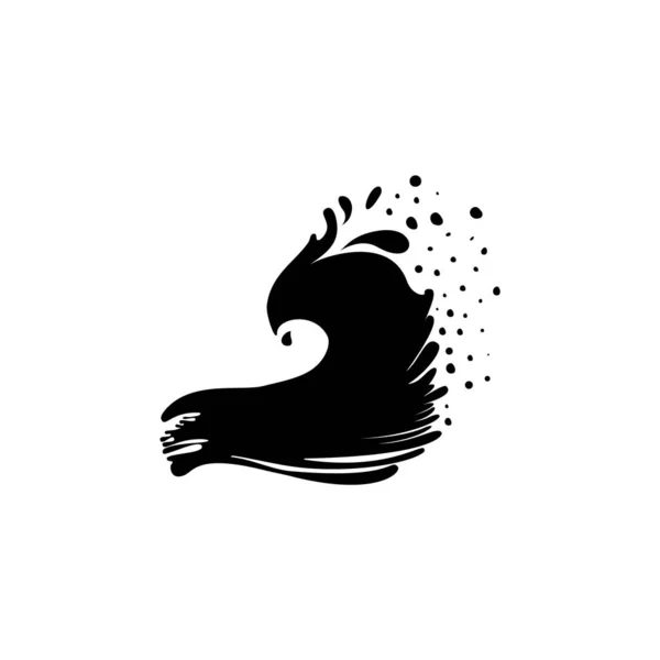 Икона Морской Волны Символ Воды Знак Серфинга Изоляция Океанских Волн — стоковый вектор