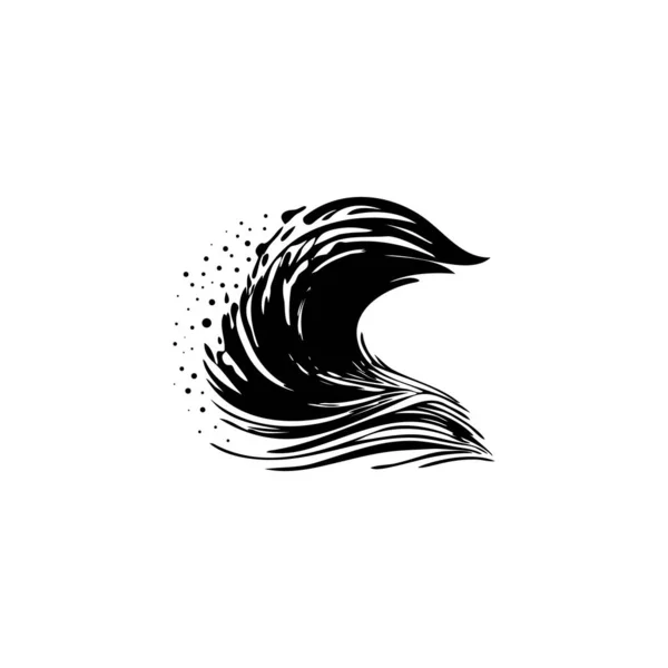 Икона Морской Волны Символ Воды Знак Серфинга Изоляция Океанских Волн — стоковый вектор