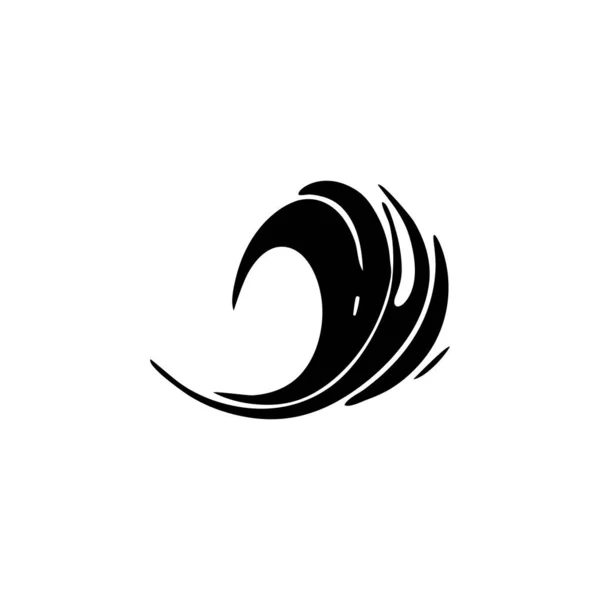 Meereswellen Ikone Wassersymbol Surfzeichen Meereswellen Isoliert Fluss Ozeanisches Fließzeichen Biegeleien — Stockvektor