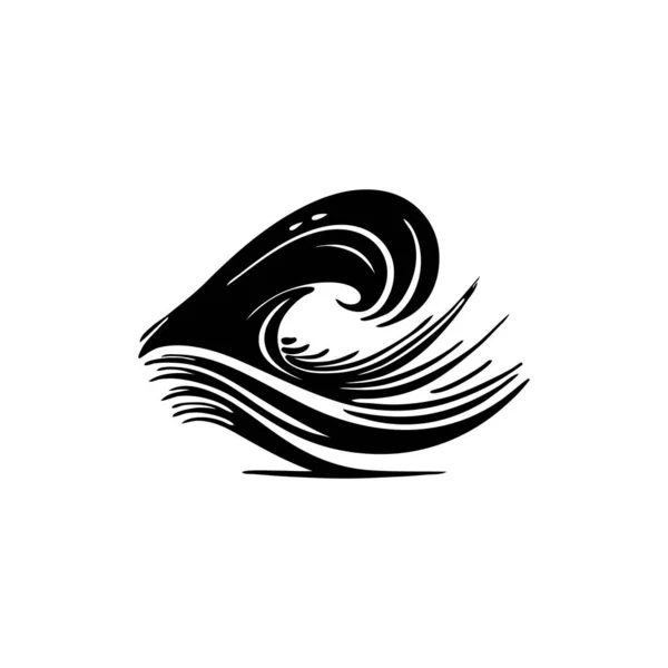 Sea Wave Εικονίδιο Σύμβολο Νερού Surfing Sign Ocean Ripple Απομονωμένο — Διανυσματικό Αρχείο