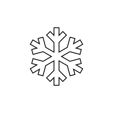 Kar Tanesi Simgesi, Minimal Kar Tanesi Sembolü, Kar Tanesi İşareti, Kış Tasarımı ve Noel Dekorasyonu için Kar Taneleri, Buz Kristali Taneleri, Kar Taneleri Vektör İllüstrasyonu