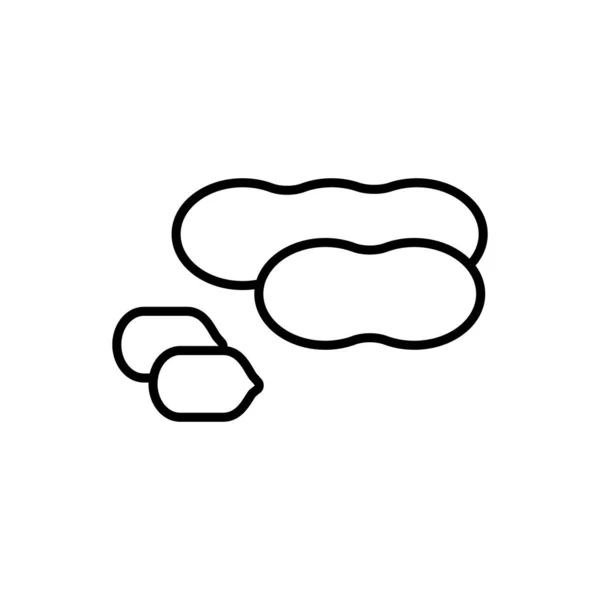 Εικονίδιο Φουντουκιού Εικονόγραμμα Αραχίδας Σύμβολο Σνακ Φουντουκιού Σύμβολο Φουντουκιού Απλή — Διανυσματικό Αρχείο