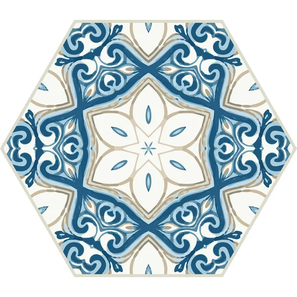Azulejos Azuis Marrocos Fundo Antiga Fasion Retro Mosaico Marroquino Vintage — Fotografia de Stock