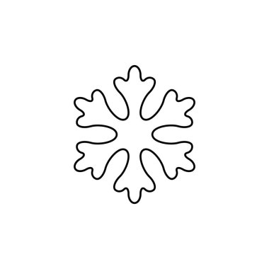 Kar Tanesi Simgesi, Minimal Kar Tanesi Sembolü, Kar Tanesi İşareti, Kış Tasarımı ve Noel Dekorasyonu için Kar Taneleri, Buz Kristali Taneleri, Kar Taneleri Vektör İllüstrasyonu