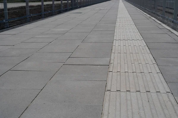 Tactile Paving Modern Tiles Pathway Blind Handicap Safety Sidewalk Walkway — Fotografia de Stock
