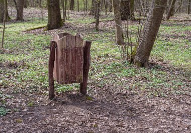 Rustic Style 'daki Vintage Çöp Kutusu, Park' taki Eco Bio Wood Çöp Kutusu, Çöpü Karıştırmak ve Geri Dönüşümsüz Atık Olmak İçin Çevre dostu Çöp Kutusu