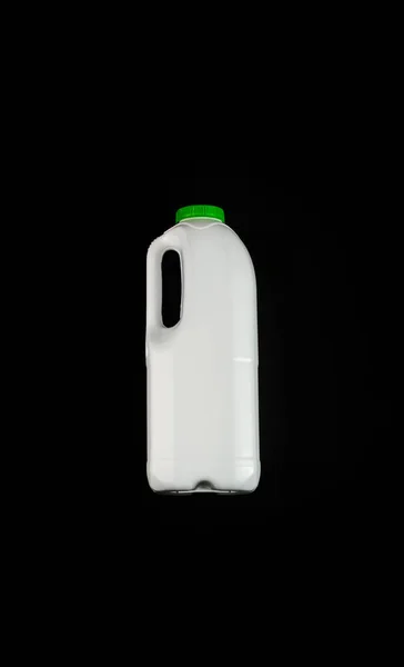 Boş Plastik Süt Şişesi Beyaz Plastik Şişe Küresel Kirlilik Konsepti — Stok fotoğraf
