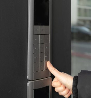 Güvenli Ev Sistemi, Intercom Tuş Tuşuna El Basma, Kapı Telefonu, Kapı Telefonu, Giriş, Video Telefon Çağrısı