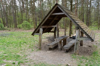 BBQ için ahşap çarşaf, Park için küçük ahşap kulübe, Açık hava mimarisi, Bahçe Terası, Arka bahçe binası, Masalı Ahşap Çarşaf