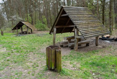 BBQ için ahşap çarşaf, Park için küçük ahşap kulübe, Açık hava mimarisi, Bahçe Terası, Arka bahçe binası, Masalı Ahşap Çarşaf
