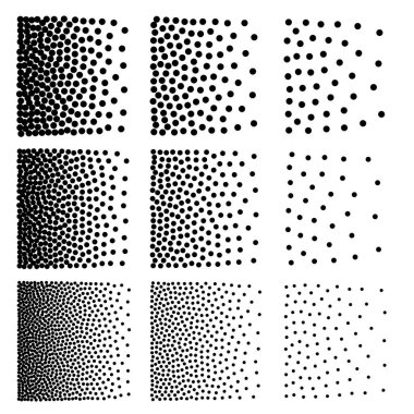 Gradyan Nokta Arkaplan, Yarım Tonlu Desen, Noktalı Doku, Yarım Tonlu Moklon, Kopyalama Alanlı Gradyan Nokta Sancağı, Vektör İllüstrasyonu