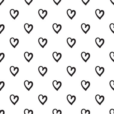 El çizimi Kalpsiz Şablon, Aşk Çamuru Döşemesi, Sketch Fırça Kalpler, Kara Beyaz Sevgililer Günü Geçmişi, Kalpsiz Vektör İllüzyonu