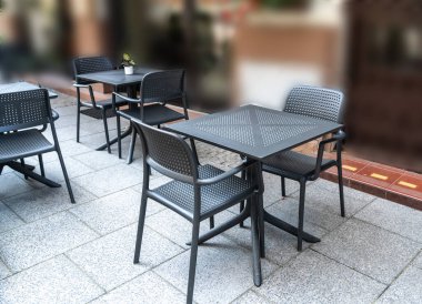 Sokak Restoranı Masası, Boş Kafe Masaları, Bistro Koltuğu, Bar Terası, Açık Restoranlar, Kafeterya, Trattoria, Şehir Kahve Dükkanları Mobilyası, Yaz Caddesi Masası