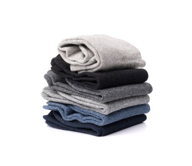 Yeni Pamuk Çoraplar İzole Edildi, Katlanmış Spor Giyim Seti, Klasik Unisex Pamuk Çorap Koleksiyonu, Beyaz Arkaplanda Günlük Çorap