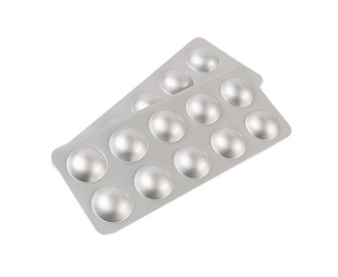 Haplar izole edildi, Gümüş İlaç Kapsülü Paketi, İlaç Paketi, İlaç Paketi, Eczane Kutusu, Beyaz Arkaplanda İlaç Kabarcığı