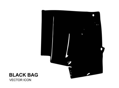 Çöp Torbası Simgesi, Çöp Paketi, Plastik Çöp Torbası, Siyah Polietilen Atık Taşıyıcı Resimleri