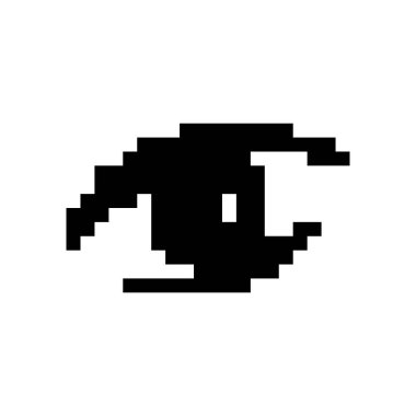 Piksel sanat göz ikonu, 8 bit retro stil insan gözü, basit bilgisayar sembolü, vizyon mozaik pikseller göz tasarımı