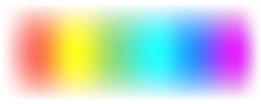 Gökkuşağı eğimli arka plan, tek boynuzlu at deseni. Rüya fantezi spektrum pankartı, pastel hologram şablonu, vektör illüstrasyonu