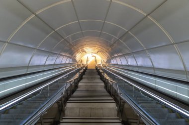 Abstract Escalator, Moving Staircase, Empty Metro Elevator, Electric Stairway, Moving Stairs, Escalator to Success, Future Concept