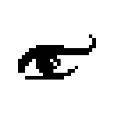 Piksel sanat göz ikonu, 8 bit retro stil insan gözü, basit bilgisayar sembolü, vizyon mozaik pikseller göz tasarımı