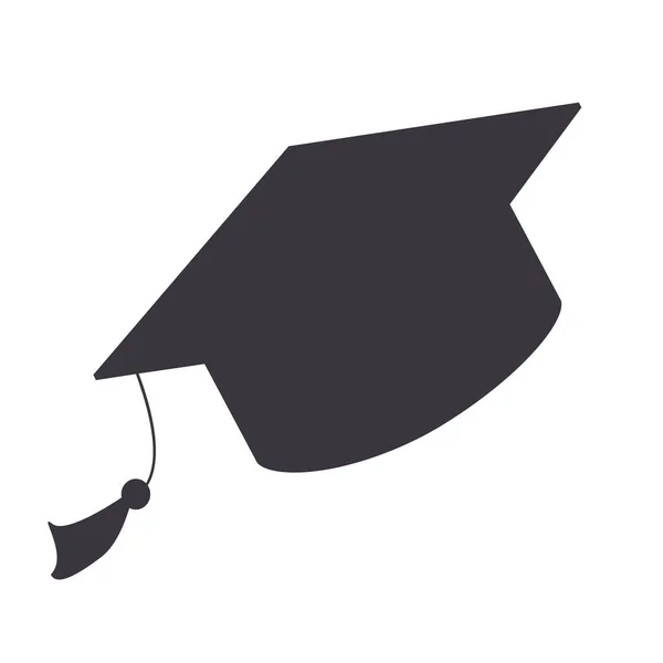 Ícone Doodle Chapéu Estudante Graduado Símbolo Ensino Superior Graduação Ilustração — Vetor de Stock