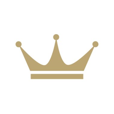 Crown Logo Şablon Tasarımı. Vektör izole illüstrasyonu