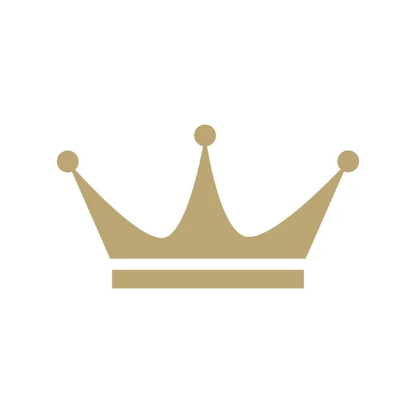 Crown Logo Şablon Tasarımı Vektör Izole Illüstrasyonu — Stok Vektör