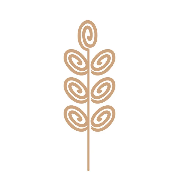 麦穗烘焙标志 斯派克小麦图标 采购产品史达林燕麦 或大米符号 收获种子作为面粉的标志 分离的病媒 — 图库矢量图片
