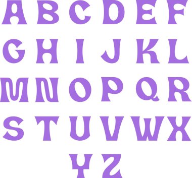 Eşsiz alfabetik büyük harf seti