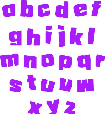 İngiliz alfabesindeki eşsiz küçük harf kümesi.