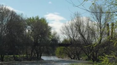 Doğa güçlü nehir hareketine tepki verir.