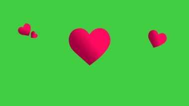 Sevgililer Günü arkaplanı için uygun uçan kalp animasyonu.