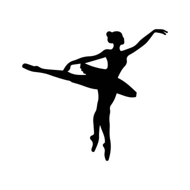 Güzel bale dansçısı kadın dansçı kadın balerin resital vektörü.