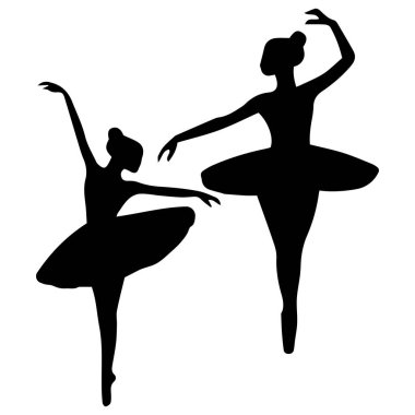 Güzel bale dansçısı kadın dansçı kadın balerin resital vektörü.