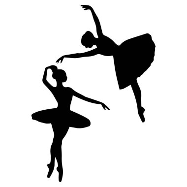 Güzel bale dansçısı kadın dansçı kadın balerin resital vektörü.