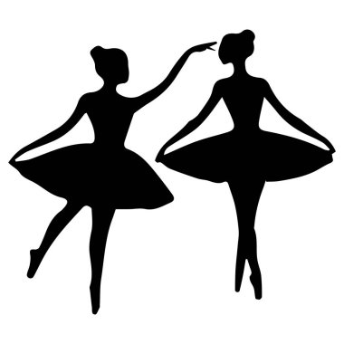 Güzel bale dansçısı kadın dansçı kadın balerin resital vektörü.