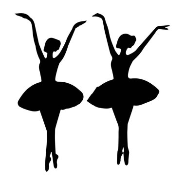 Güzel bale dansçısı kadın dansçı kadın balerin resital vektörü.