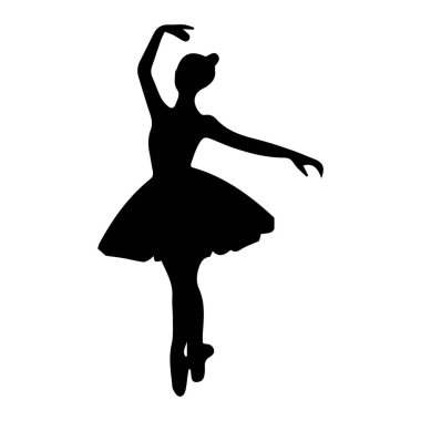 Güzel bale dansçısı kadın dansçı kadın balerin resital vektörü.