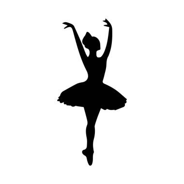 Güzel bale dansçısı kadın dansçı kadın balerin resital vektörü.