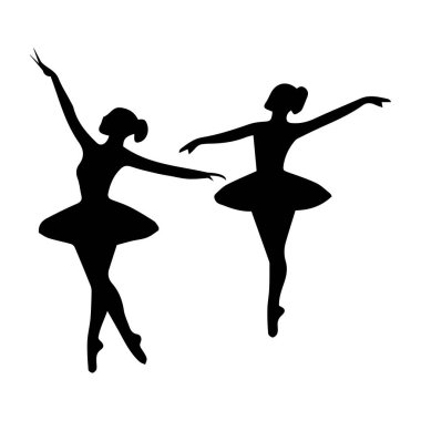 Güzel bale dansçısı kadın dansçı kadın balerin resital vektörü.