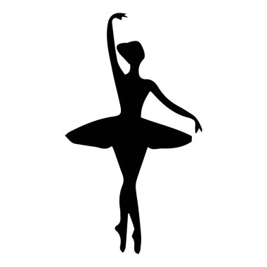 Güzel bale dansçısı kadın dansçı kadın balerin resital vektörü.