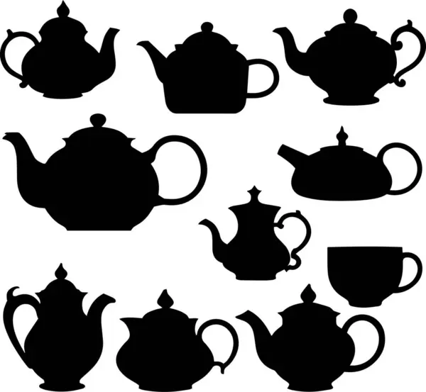 Çaydanlık silueti vektör tasarımı seramik illüstrasyonuName