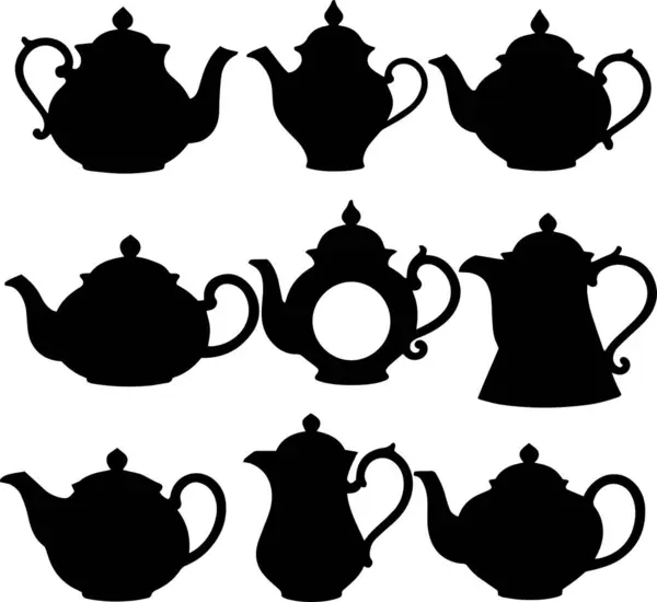 Çaydanlık silueti vektör tasarımı seramik illüstrasyonuName